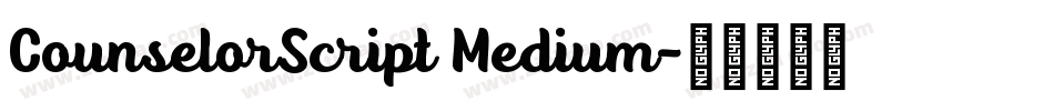 CounselorScript Medium字体转换